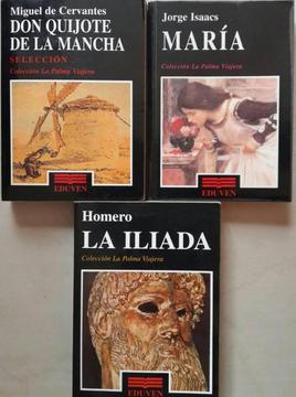 La María, La Iliada y Don Quijote de la mancha