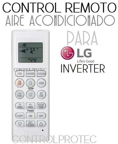 Control Remoto Aire Acondicionado LG Inverter