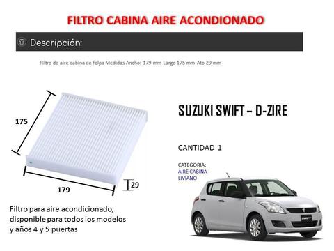 Filtro Aire Acondicionado Cabina Suzuki Swift Dzire