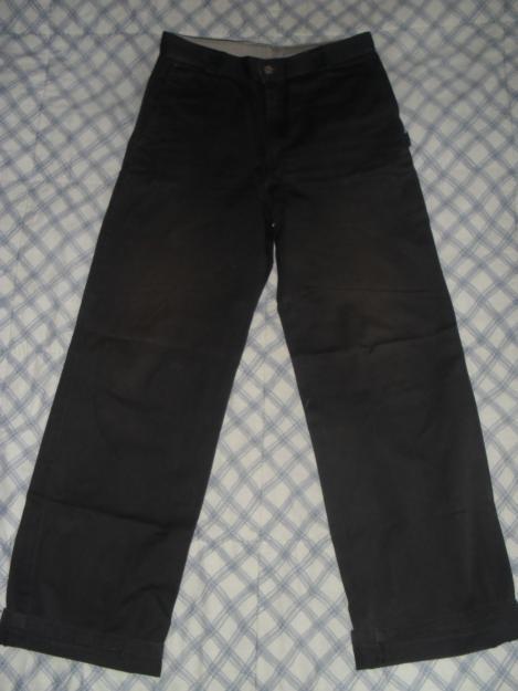 Pantalon negro en dril talla 30 clasico