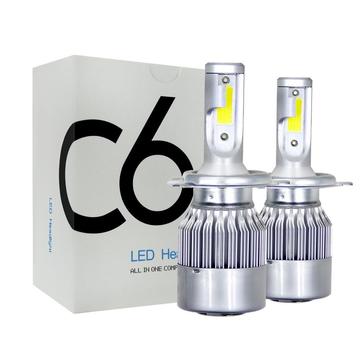 Bombillo LED H4 C6 X 2 unidades 7200Lm/72W Luz Altas/Bajas