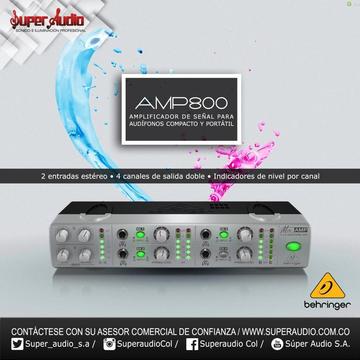 AMPLIFICADOR DE AUDIFONOS BEHRINGER AMP 800