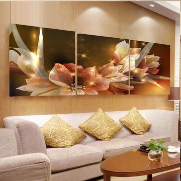 Elegante cuadro Triptico Flores de Loto ideal para decorar y dar estilo a tu hogar 7695