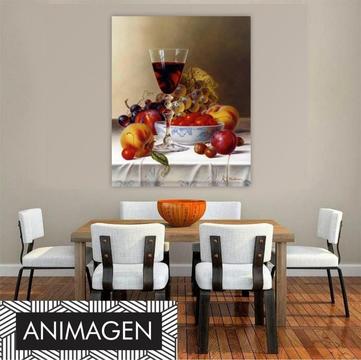 Hermoso cuadro Copa y Frutas ideal para decorar tu sala o comedor 7715