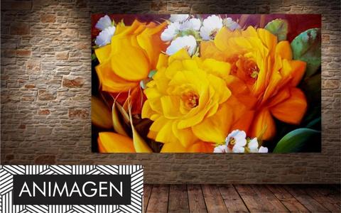 Hermoso cuadro Rosas Amarillas ideal para decorar tu alcoba o habitación 7714