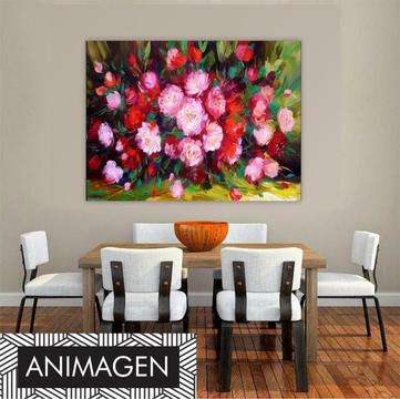 Hermoso cuadro Rosas Rosa Pastel ideal para decorar tu sala o comedor 7717