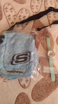 Bolso Carriel Y Reloj Skechers