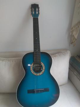 Se Vende Guitarra Acustica Azul
