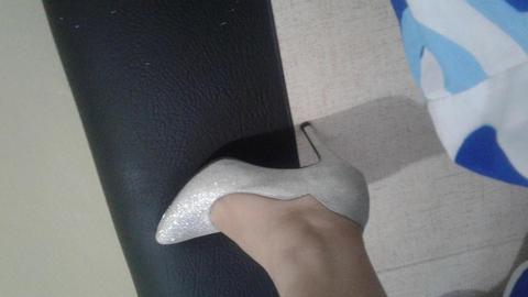 Zapatos color plata talla 35