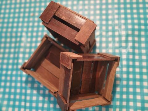 Guacales o Caja en madera rusticos para obsequios, arreglos, desayunos