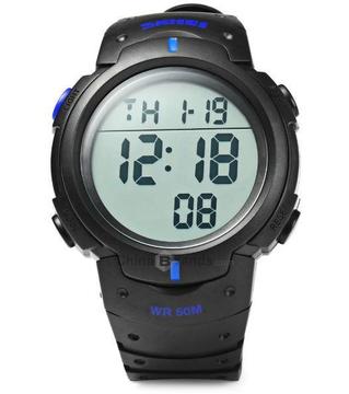 Skmei 1068 Reloj militar Led Blue para deportes al aire libre Unisex