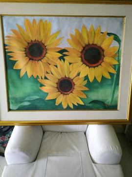 Vendo Cuadro Oleo Girasoles Ramon Bustos