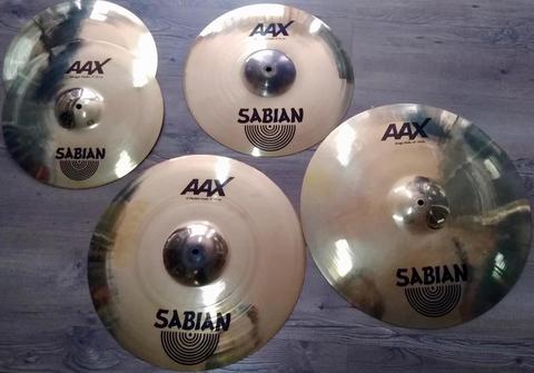 Platillos SABIAN AAX Set de 4 con Estuche