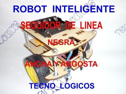 Robot Inteligente Seguidor de Linea Negra Ancha y Angosta Arduino