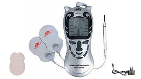 Electroacupuntura con electrodos y lapiz acupuntor Tens terapias alternativas