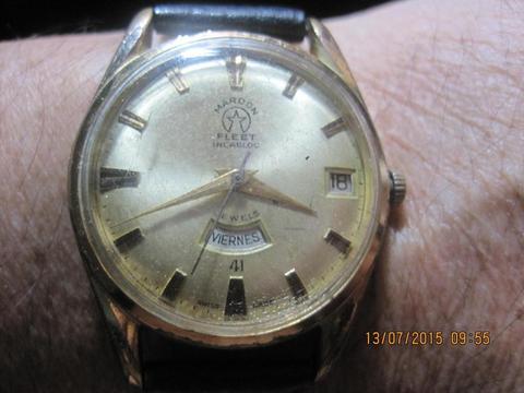 vendo o cambio clasico reloj no común ., MARDON FLLE suizo ., automatico ., 41 jeveles