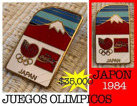 ESCUDO OLIMPICOS 1984 COCA COLA. ORIGINAL DE COLECCION