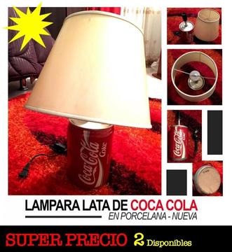 LAMPARAS LATAS DE COCA COLA EN CERAMICA 2 ORIGINALES DE COLECCION