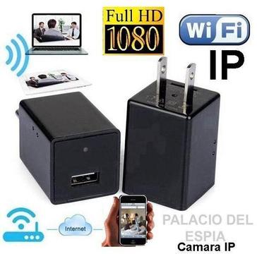 Camara Cargador Adaptador Espia WIFI FULLH IP Velo en Tiempo real