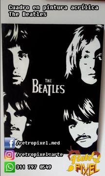 Cuadro The Beatles en pintura acrílica