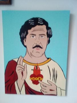 Cuadro Pablo Escobar en pintura acrìlica
