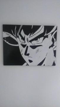 Cuadro Goku en pintura acrílica