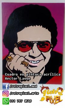 Cuadro Hector Lavoe en pintura acrìlica
