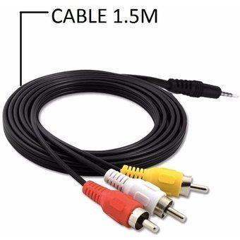 Cable Auxiliar De Audio Rca A Estereo Plug 5m