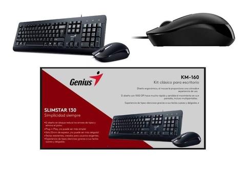 Combo Teclado Y Mouse Alambrico Usb Genius Km160