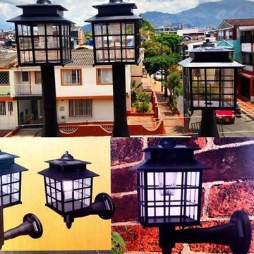 Lámparas decorativas tipo farol que se recargan con energía solar