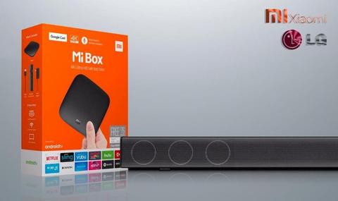 LG SJ1 Barra de Sonido / TV Box Xiaomi MIBox . Vendo no cambio