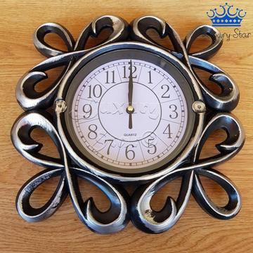 Reloj Pared Envejecido Vintage Retro Medusa Plateado Bronce