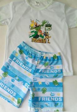 Pijamas Pantaloneta Camiseta Niño