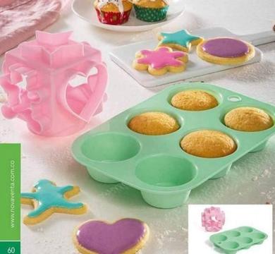 moldes cupcakes cuatro cortadores