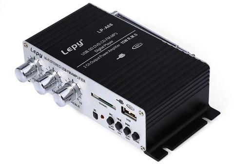 Amplificador de audio Lepy LP A68 Radio FM, USB, SD player
