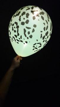 Bombas Led Globos Iluminados Animal Print Paquete X 5 Uds