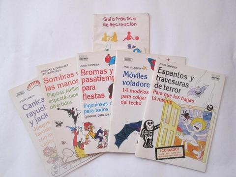 Set de 6 libros para recreación infantil y manualidades usados
