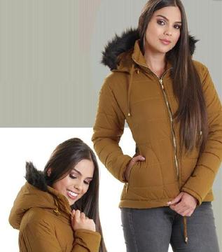 CHAQUETA CAPOTA PELUCHE / SILUETA AJUSTADA / TALLA S, M, L, XL / ENVÍO GRATIS