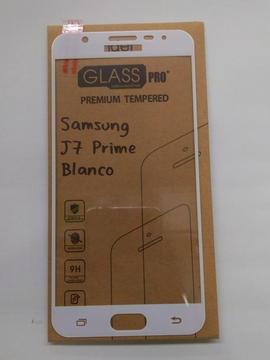 Vidrio Templado Samsung J7 Prime Blanco Cubre Completo