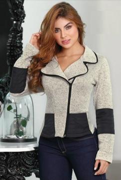 CHAQUETA EN MELANGE, TALLAS S, M, L, XL / TIPO EXPORTACIÓN, ENVÍO GRATIS