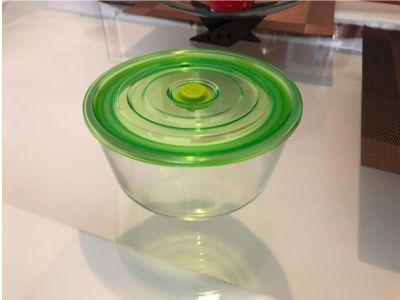 Bowl de cristal con tapa quita aire SUPER PRECIO