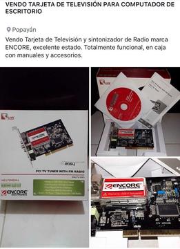 Tarjeta de Televisión para Pc. Encore