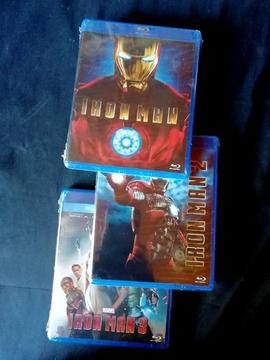 Colección De Películas Iron Man En Dvd, Blue Ray. Originales