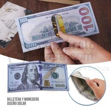 Cartera Billetera Dolar Diseño Billetes Tarjetas Monedas Económica