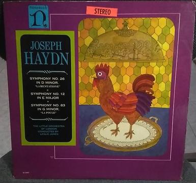 Joseph Haydn, Interpretado por The Little Orchestra of London dirige Leslie Jones LP Importado. Música Clásica