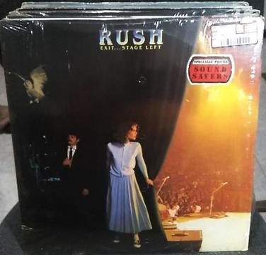 Álbum DOBLE EN VIVO de RUSH EXIT STAGE LEFT en Vinilos LPS o Acetato Made in USA. Tenemos otros