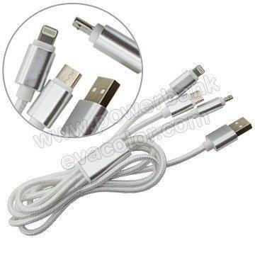 Cable Celular Iphone Android Micro Usb 3 En 1 Colors