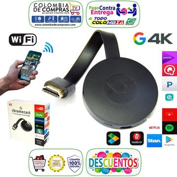 Google Chromecast 4k 2Generación 2.4GHz Antena Wifi, Nuevos, Garantizados