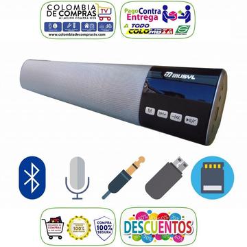 Barra De Sonido Bluetooth Con Pantalla LED, 40cm Parlante 10W, USB, Fm, Sd, Colores, Nuevos, Garantizados
