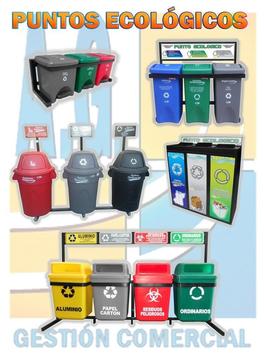 Papeleras para reciclaje, canecas, tripletas de reciclaje, separación de basuras
